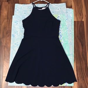 HALTER DARK BLUE DRESS